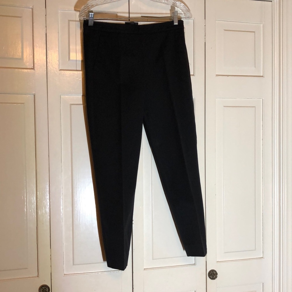 J. Crew Martie Black Pant Side Zip Front Pockets SZ 2